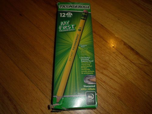 New ! 12PK My First Ticonderoga Beginner Pencils with Eraser #2 12/Box DIX33312