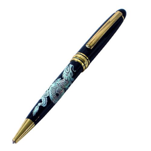 Mother of Pearl Retractable Dragon Luxury Handmade Executive Gift Ballpoint Pen