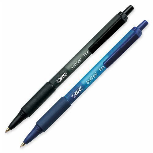 Bic Soft Feel Retractable Ball Pen - Fine Pen Point Type - Black Ink (scsf11bk)