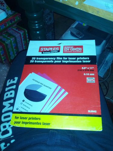 Staples Transparency Film - 17 New Sheets in box - 8.5&#034; x 11&#034; - SL5042