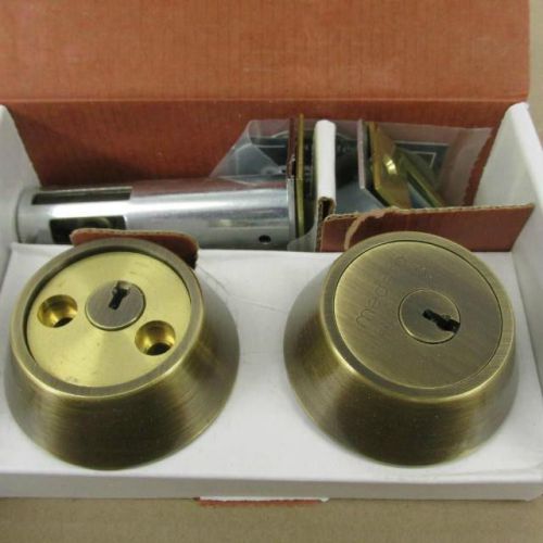 Medeco maxum deadbolt, antique brass 11t0202-09-fms less bolt, residential for sale