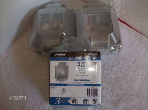 lot of 3- double outlet in use weatherproof receptacle covers new in packages
