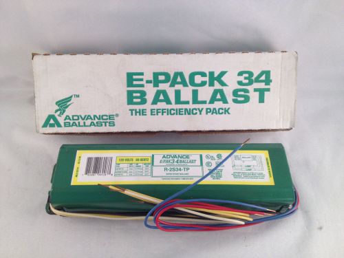 E-Pack 34 Ballast Effeciency Pack Advance Ballast Rapid Start R-2S34-TP NIB!