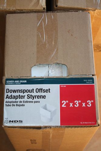 Gutter downspout adapters  2x3x3 white  NDS 903