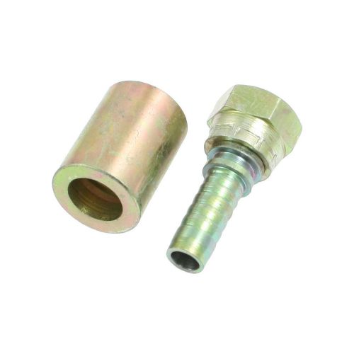 Bronze tone 0.75&#034; dia female thread d type oil pipe connector coupler for sale