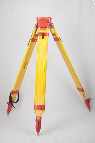 Seco birchwood/fiberglass quick clamp flat head hybrid tripod surveyor 72.5&#034; for sale