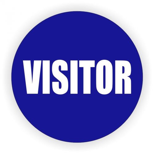 Visitor Hard Hat Decal | Sticker / Vinyl Label Safety Safe Worker Visiting Visit