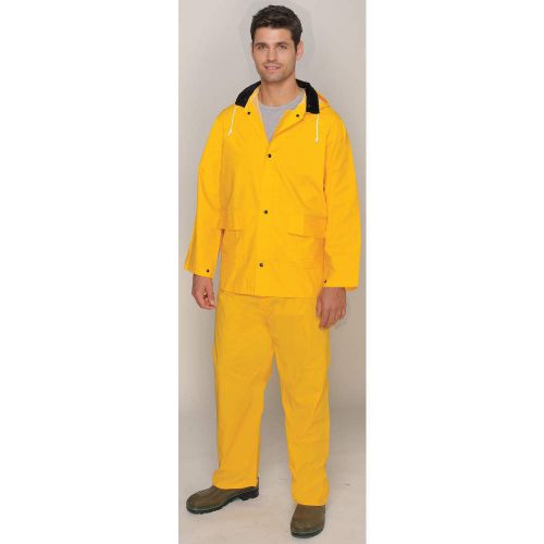 3 Piece Rainsuit, Detach Hood, Yellow, 3XL 35100-XXXL