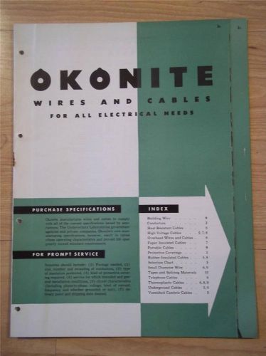 Okonite Co Catalog~Asbestos~Electrical Wires &amp; Cables~Okobestos~Protective Cover