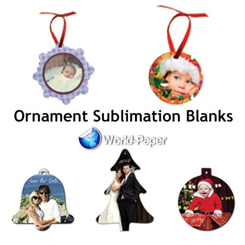 Christmas Ornament Unisub Sublimation Blanks -5 Pieces- for Heat Press Transfer