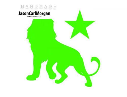 JCM® Iron On Applique Decal, Lion Neon Green