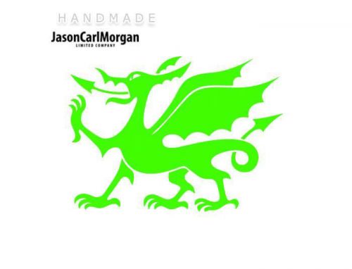 JCM® Iron On Applique Decal, Welsh Dragon Neon Green