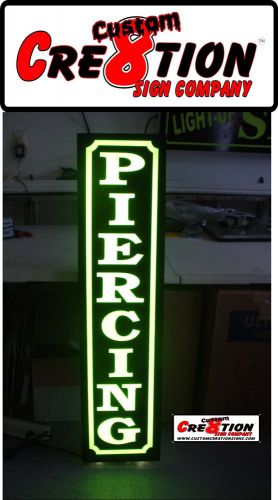 LED Light box Sign - PIERCING Neon/Banner Altern - 46&#034;x12&#034; Bright Window sign!