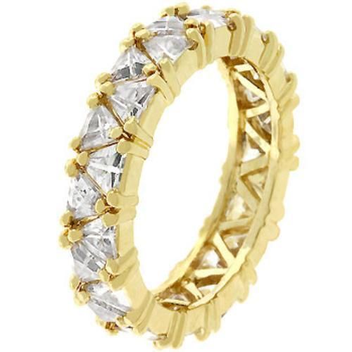 Golden Trillion Fashionista Ring (Size: 10) Icon Bijoux