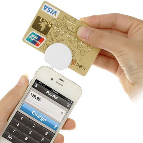 3.5mm jack mini magnetic mobile bank card reader works for apple android ios 7.1 for sale