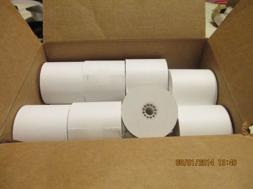 2 3/4&#034; x 190&#039; 1 ply bond paper rolls 14 each box 19190b for sale