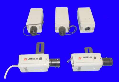 Lot 5 Javelin Ikegani CCD Camera &amp; Lens Surveillance Security 1/3&#034; CCTV/Warranty