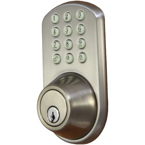 NEW - Morning Industry Inc Touchpad Electronic Dead Bolt (satin Nickel)