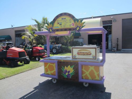 Vending Food Concesion Hot Dog Cart Outdoor Kiosk Full Power Sink Storage