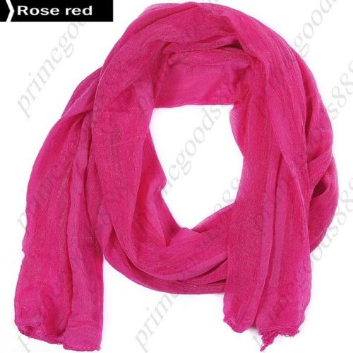 Splicing Casual Chiffon Purity Patchwork Fashion Women&#039;s Scarves Deal Rose Red