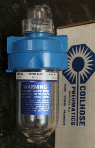 1 nib nos coilhose pneumatics 8843 lubricator 3/8&#034; air in line oiler for sale