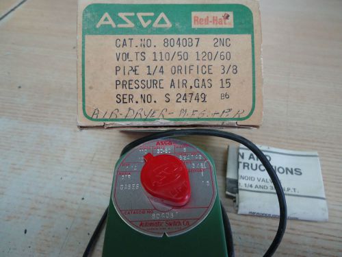 8040B7 ASCO RED HAT SELENOID CONTROL VALVE 120vac 1/4 pipe
