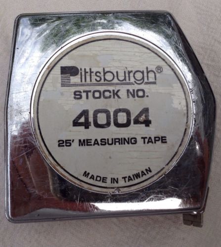 Pittsburgh 25 foot Metal LOCKing TAPE measuring MEASURE 25&#039; x 1&#034;inch