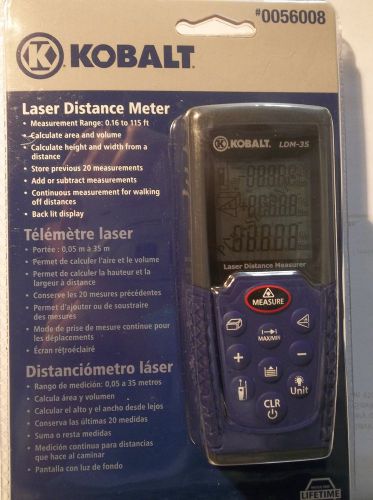 Laser Distance Meter Kobalt LDM-35 Area Volume Measure