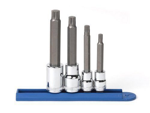 Kd tools 80572 4 piece 3/8&#034; and 1/2&#034; drive 12 point triple square metric bit for sale