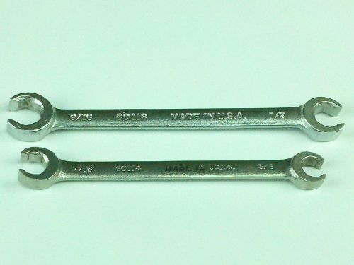 Nice Easco 60118 &amp; 60114 Flare Nut Wrenches 3/8,7/16,1/2,9/16