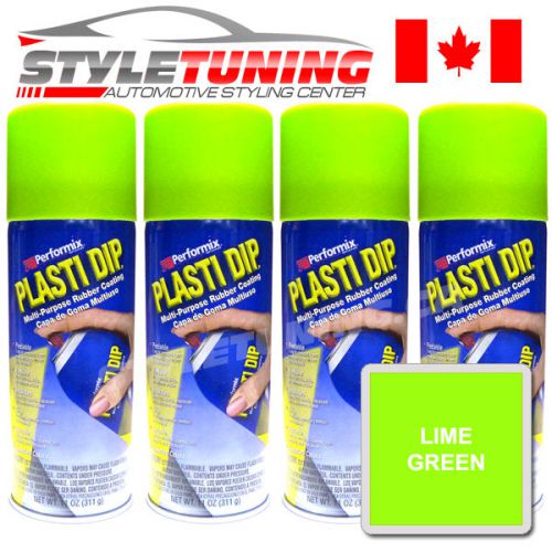 4 CANS OF PLASTI DIP (WHEEL KIT)  - LIME GREEN - CANADA