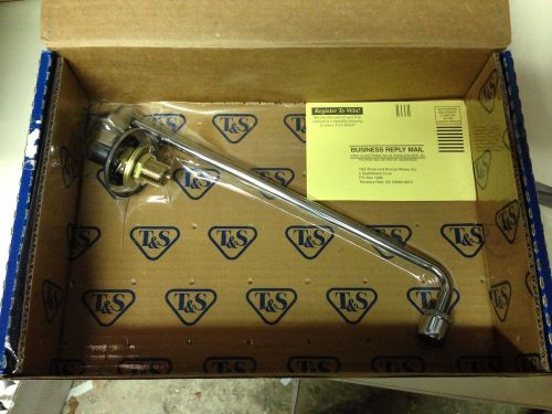 T&amp;s brass cat # b-0577 range faucet, wall mount 13 1/8&#034; nozzle, 1/2&#034; npt inlet for sale