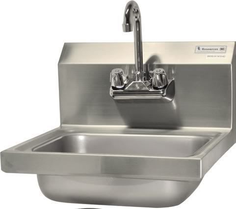 Stainless Steel WALL MOUNT HAND SINK 17&#034; With faucet