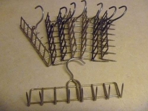 LOT OF SMOKEHOUSE BACON HOOKS/HANGERS 9 INCH 8 PRONG (8 HANGERS TOTAL)