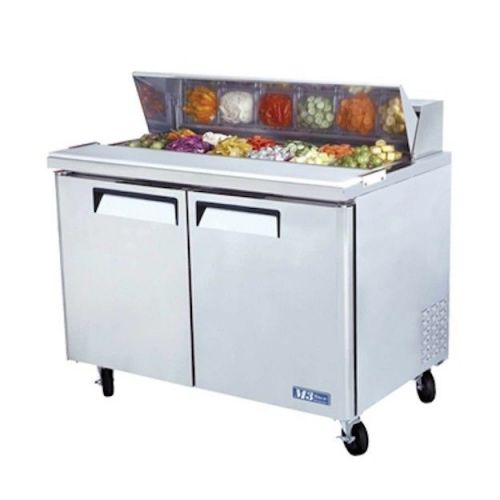 New turbo air 48&#034; m3 series stainless steel sandwich &amp; salad prep! 2 doors! for sale