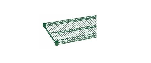 Heavy duty metro style green epoxy wire shelving 24 x 72 (two) shelves for sale