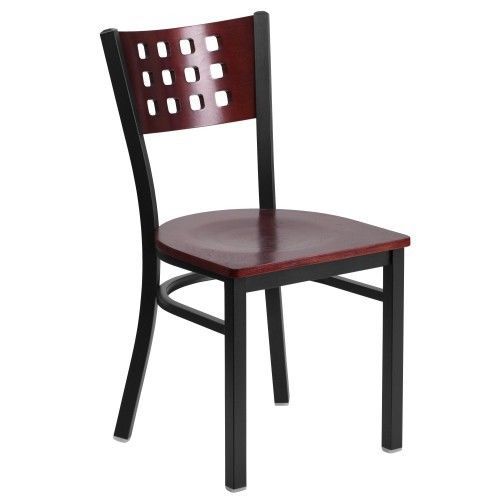 Flash furniture xu-dg-60117-mah-mtl-gg hercules series black decorative cutout b for sale