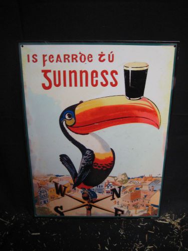 Guinness Is Good For You In Irish / Gaelic- Toucan On Vane Pub &amp; Bar Metal Sign
