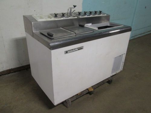 &#034;master-bilt&#034; commercial h.d. 8 tubs ice cream dipping cabinet w/topping rail for sale