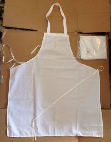 Bib Apron WHITE  - New In Sealed Bags- Ships Free/best Offer