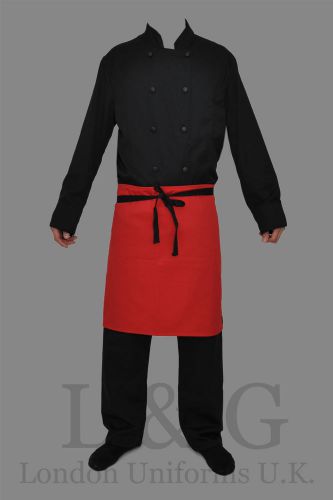 Pack 10x chef waitress bar bistro cafe waist short apron l&amp;g london colors!! for sale