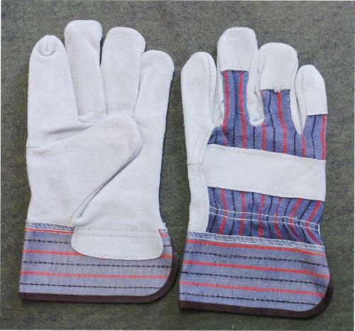 12 pairs split leather palm work gloves  large or extra large sizes hand protect for sale
