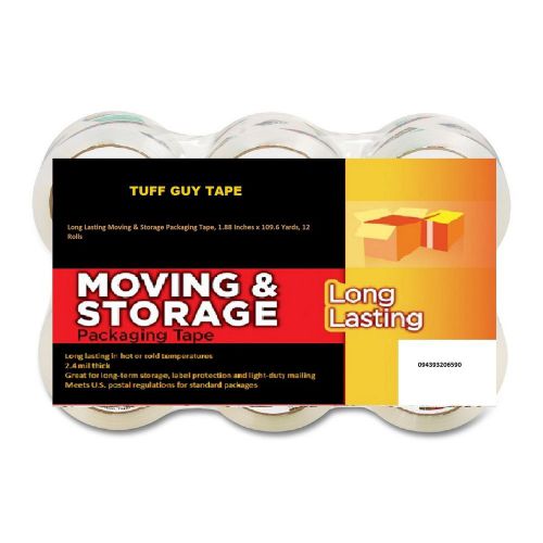 6 Rolls TUFF GUY Sealing Clear Packing/Shipping/Box Tape 2 Mil- 2&#034; X 110 Yards