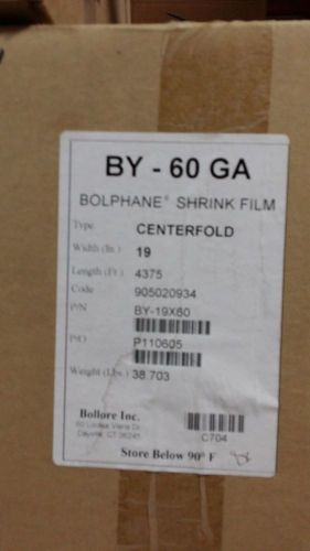 Bollore Shrink film 22&#034; x 60ga Centerfold 4375&#039;/RL BZ