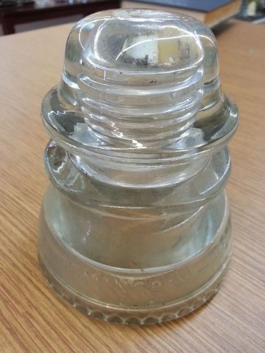 Antique hemingray - 42 insulator 0-4: clear glass, made in the u.s.a. for sale