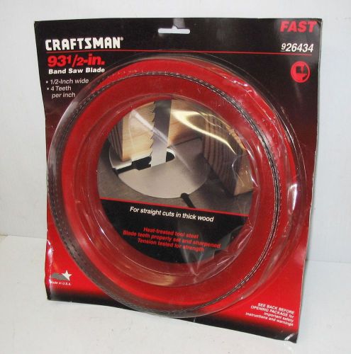 Craftsman No. 926434 Band Saw Blade 1/2&#034; x 4 tpi x 93-1/2&#034;  New In Box
