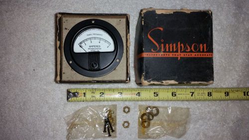 Nos simpson model 136 radio frequency panel amperes meter 0 - 5 rf ampere amp for sale