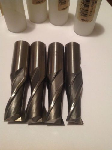 3/4&#034; X 3/4&#034; X 1 5/16&#034; X 3 7/16&#034; End Mill 2Flutes M42 LOT OF 4