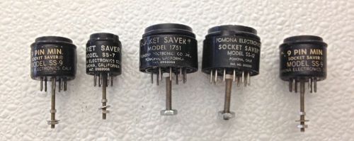 +++ old usa pomona electronics socket saver set of 5  b&amp;k hickok tube tester +++ for sale