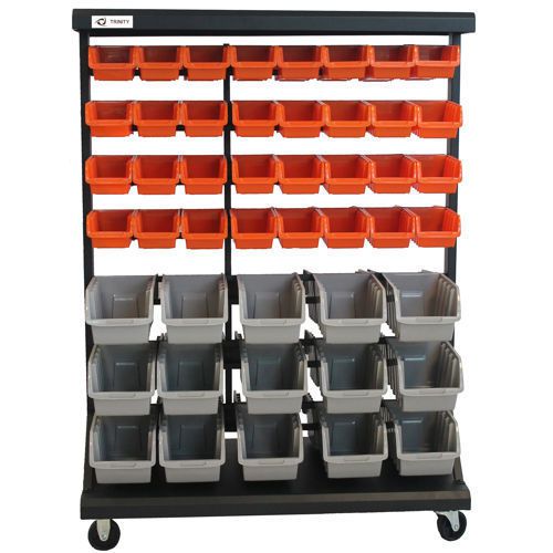 Double-Sided Bin Rack,Garage,Commercial, Home, Organizer, 94 Bins